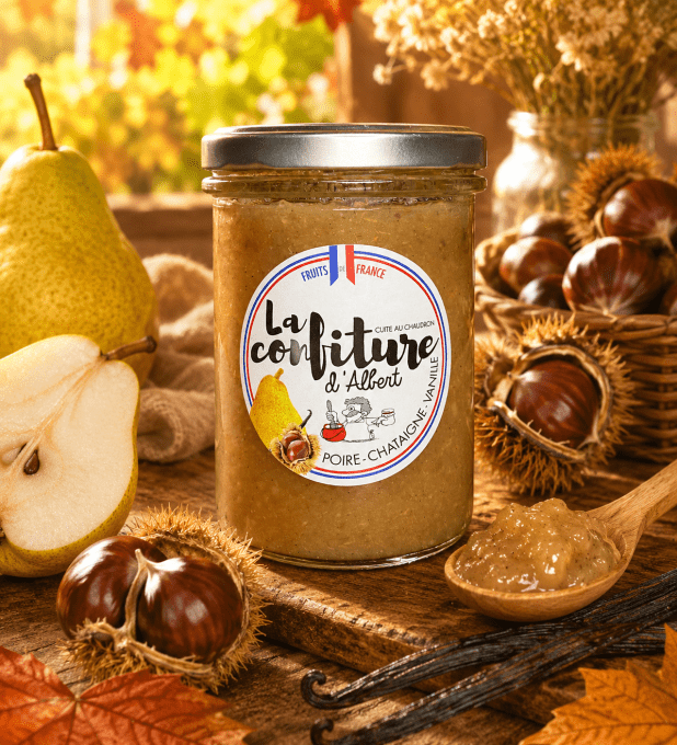 Confiture de Poire Châtaigne Vanille